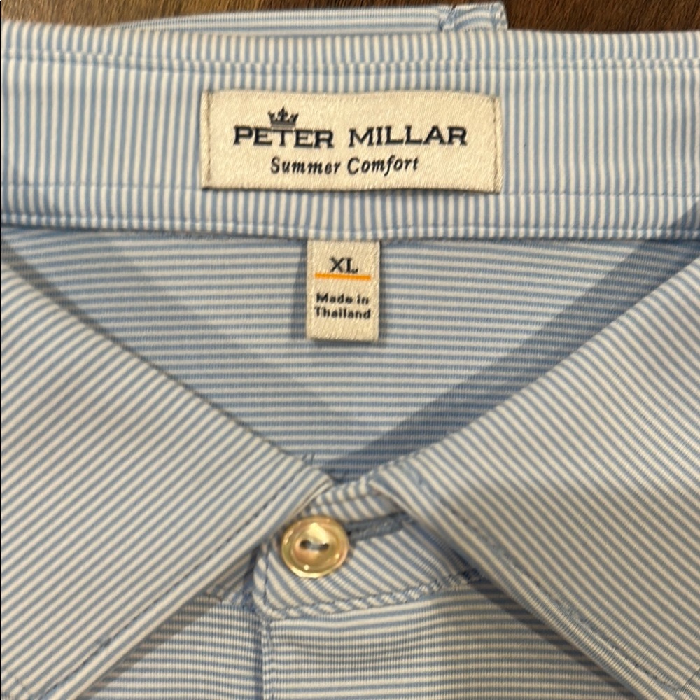 Peter Millar Light Blue Polo Shirt - Picture 2 of 5
